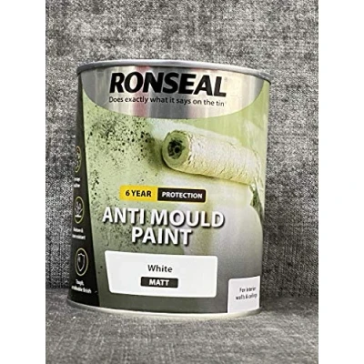 Image of Ronseal Problem Wall Paints White Matt Anti Mould Paint 750ml