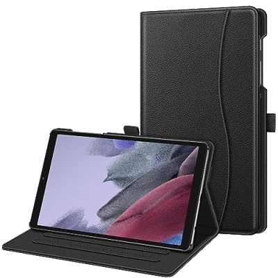 Image of FINTIE Case for Samsung Galaxy Tab A7 Lite 8.7 inch 2021 Model (SM T220/T225/T227), Multi Angle Viewing Smart Stand Back Cover with Pocket, Black