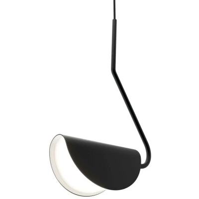 Image of Mollis Modern Pendant Ceiling Light Black, Acrylic Shade