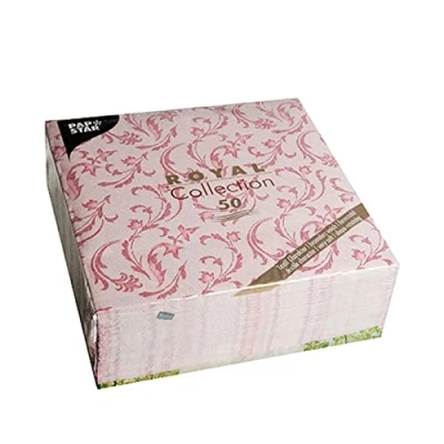 Image of PAPSTAR, Royal Collection #84999 Serviettes 1/4 Fold 40 cm x Bordeaux Damascato
