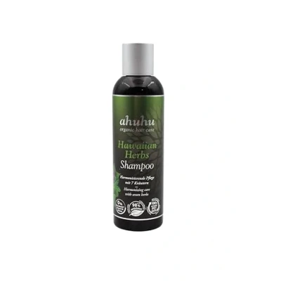 Image of ahuhu Organic Hair Care Hawaiian Herbs Shampoo 200 ml I 7 Complex for Strength and Smoothness