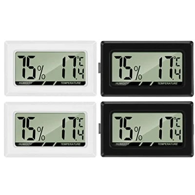 Image of Thlevel Digital Thermometer Hygrometer Temperature Humidity Meter Gauge for Greenhouse, Cars, Home, Office (4PCS)