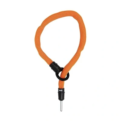 Image of ABUS frame lock insert chain IvyTex Adaptor 6KS Bicycle with dirt and moisture repellent cover 6 mm strong Orange, 100 cm