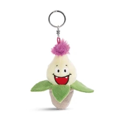 Image of NICI 48456 Keyholder Aloe Vera Willibald 10cm Green Sustainable Companion Cuddly Animal Pendant with Metal Ring to Hang on Keys, Cord, Bag