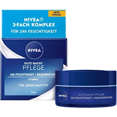 Image of Nivea Good Night Care 24 Hour Moisture + Regeneration for Any Skin 50 ml