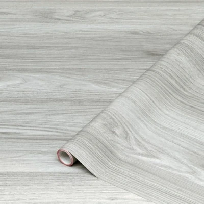 Image of d c fix vinyl wrap Sangallo light gray wood effect 45 cm x 2 m sticky back plastic roll for furniture, kitchen &amp; cupboards contact paper sticker self adhesive film