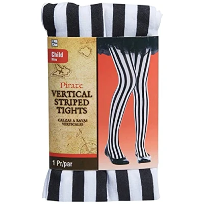 Image of amscan 846589 55 Child Girls Vertical Striped Tights