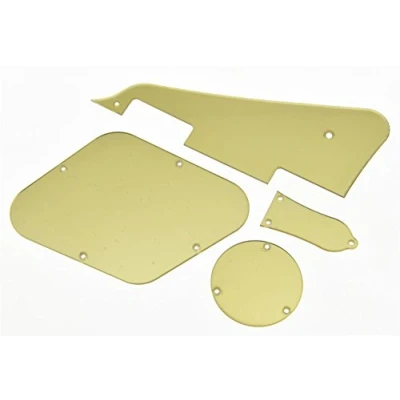 Image of KAISH Gold Mirror LP Pickguard Rear Cavity Covers Truss Rod Cover Set for Epiphone Les Paul