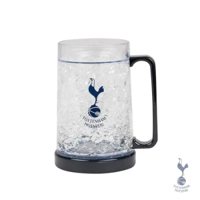 Image of Icy Sips with Spurs Crest: Tottenham Hotspur Crest Freezer Tankard Keep Your Drink Chilled Official Merchandise