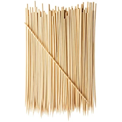 Image of [100 Count] 12 Inch Bamboo Wooden Skewers For Shish Kabob, Grilling, Fruits, Appetizers and Cocktails