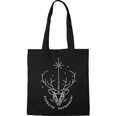 Image of HARRY POTTER BWHAPOMBB004 Black Tote Bag 38 x 40 cm