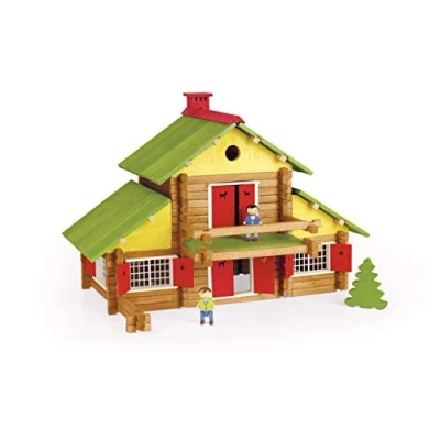 Image of Jeujura J8005 240 Pieces My Wooden Chalet, in Cardboard Box, Multi Color