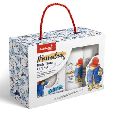 Image of Good Bubble Paddington Marmalade Bath Time Gift Set Children&#039;s with Sweet Orange 250ml and Hair Body Wash includes a cleansing sponge Cruelty Free Vegan Friendly