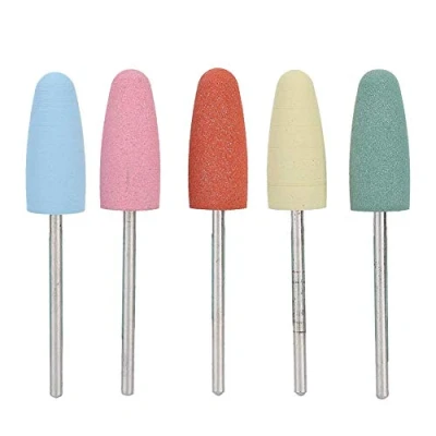 Image of Nail Drill Bits, 5pcs / set Rubber Manicure Pedicure Polishing Burr Accessory, Remove Acrylic Nails Gel Polish Poly Extension (171)