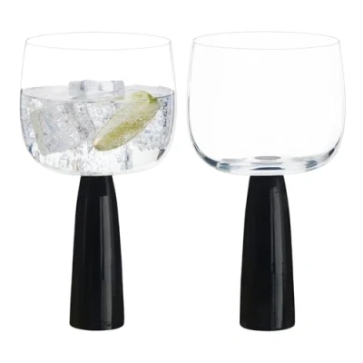 Image of Anton Studios Oslo Set of 2 Gin Glasses Black