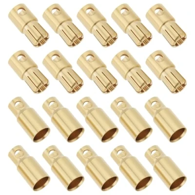 Image of VGOL 10 Pairs 6mm Banana Plug Connector Male Female Terminal Pure Copper Gold Plated Bullet for DIY RC Battery ESC Motor