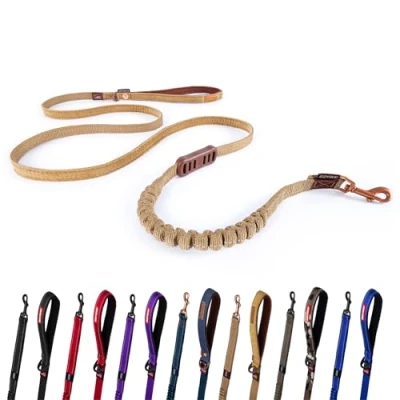 Image of EZYDOG Zero Shock LITE Dog Lead Technology, Leads For Small Dogs, Absorbing, 1.2m, Leads, Long Lead, Padded Handle, Up To 12kg Dog, Puppy 48 inches (Corduroy)
