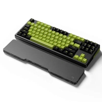 Image of MAMBASNAKE CNC Acrylic Wrist Rest for Tenkeyless 87 Keys Keyboard Black Hand Support Anti Slip Rubber Feet Ergonomic Cushion Palm Office/Gaming/Typing/Laptop