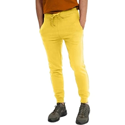Image of GW CLASSYOUTFIT Kids Boys Girls School Fleece PE Joggers Jogging Tracksuit Bottoms 3 14 Years (7 8 Years, Yellow)