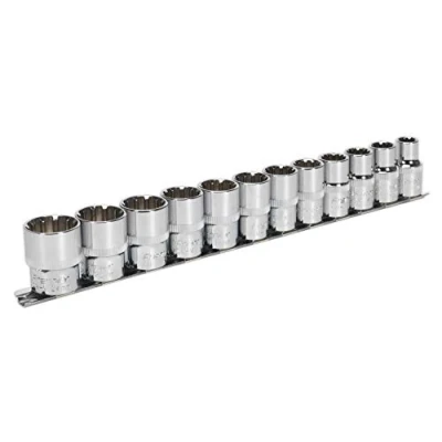 Image of Sealey Premier Socket Set 12pc 1/2&quot;Sq Drive
