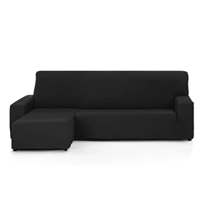 Image of Martina Home Tunez Sofa Cover For Chaise Longue, 32 x 17 42 cm Short Left Arm (Front View) 32x17x42 Black