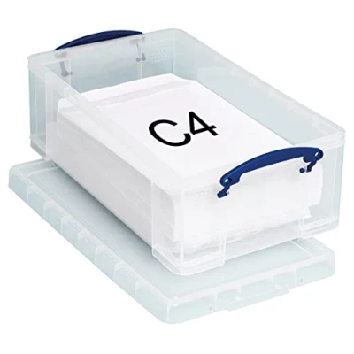 Image of Really Useful Plastic Storage Box 12 Litre Clear