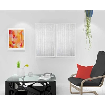 Image of Soleil d &#039;Ocre Maelis Pair of Brise Bise, Polyester, white, 45x90 cm