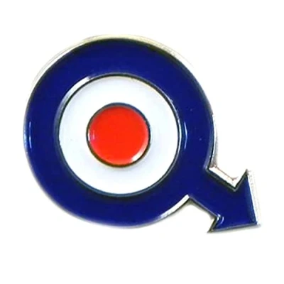 Image of Metal Enamel Pin Badge Brooch MOD Arrow Target (Roundel) (25mm)