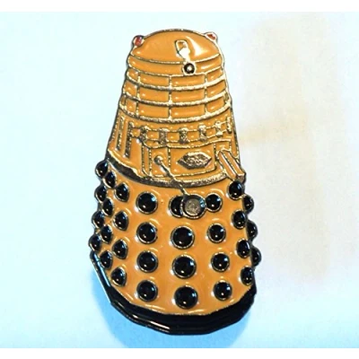 Image of Doctor Who Orange Dalek Metal Enamel Pin Badge