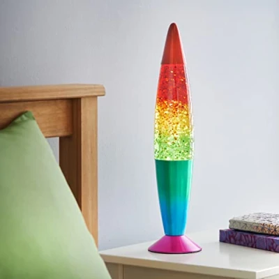 Image of Global Gizmos 16&quot; Rainbow Glitter Lamp