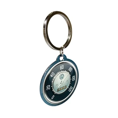 Image of Nostalgic Art 48022 Volkswagen VW Tachometer Keyring Round 4 cm, vintage design