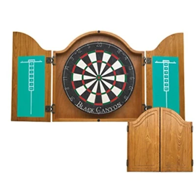 Image of Arched Oak Dart Board Cabinet