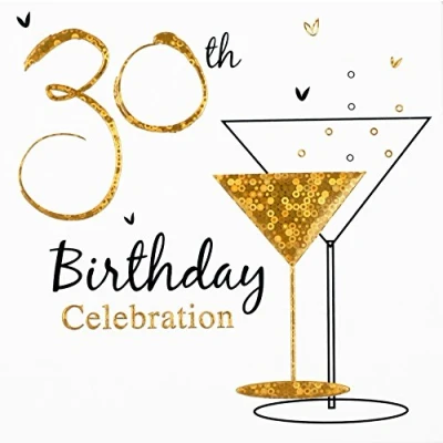 Image of Invitation Happy Birthday 30th Foil 6 Pack with Envelopes