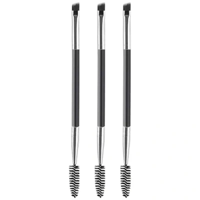 Image of WOLMIK Duo Eye brow Brush 3 PCS Angled Eyebrow and Spoolie Brush, Eyelash Comb Tool, 2 in 1 Mini for Shadow Tinting