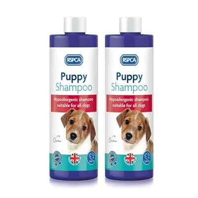 Image of RSPCA 2 x 250ml Puppy shampoo Gentle hypoallergenic Safe for all dogs and puppies over 8 weeks old.