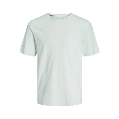 Image of JACK &amp; JONES Men&#039;s Jjesummer Linen Tee Ss O Neck Sn Short Sleeved Shirt, Soothing Sea, XS