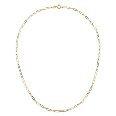 Image of Dew Sterling Silver Paperclip Chain link 18&quot; Necklace (Gold Plated)