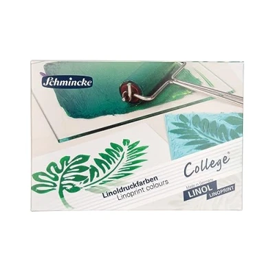 Image of Schmincke College® Linol, linoleum printing set with 5 x 75 ml tubes, 84 001 097, artist&#039;s inks in study quality, low odour ink, even print