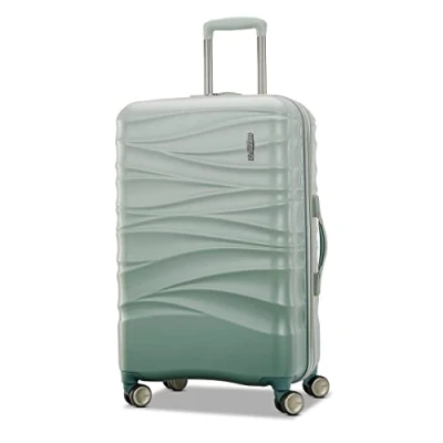Image of American Tourister Cascade Hardside Expandable Luggage with Spinner Wheels, Sage Green, 28 Inch Spinner, Wheels