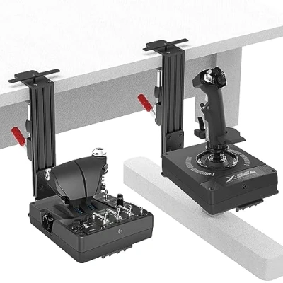 Image of YAARHEJ 2 Set Desk Mount for Flight Sim Game Joystick, Throttle, Hotas system Compatible with Logitech X56, X52 or Thrustmaster T Hotas/T.16000M/TCA/Warthog 10C&amp;Throttle/Winwing Orion 1&amp;2