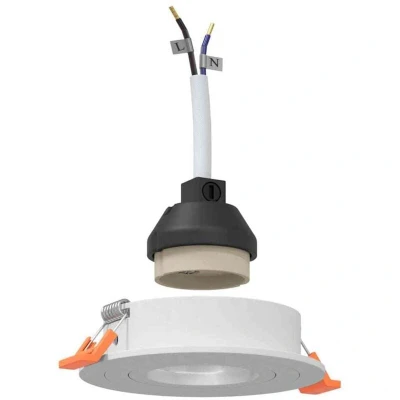 Image of vidaXL Recessed Spotlights 6 pcs Round GU10 White Ø91 mm