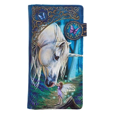 Image of Nemesis Now Officially Licensed Lisa Parker Fairy Whispers Embossed Purse, Blue, 18.5cm