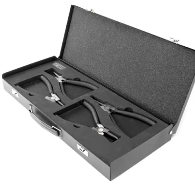Image of Zehn Tools 4 Piece Circlip Pliers Set in Foam Tray &amp; Metal Storage Tool Box