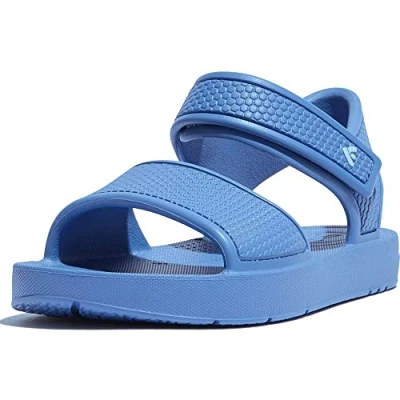 Image of Fitflop Boy&#039;s Unisex iQUSHION Kids Toddler Ergonomic Back Strap Sandals, Rocket Blue, 7 UK Child
