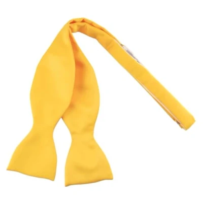 Image of TigerTie self bow tie aus 100% Polyester, color yellow sun quality in satin