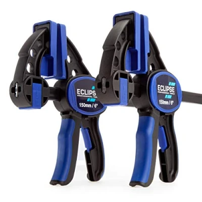 Image of Eclipse Professional Tools EOHBC6X2 Pair of One Handed Bar Clamps 150mm (6&quot;)