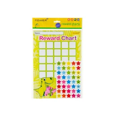 Image of Kids Sticker Reward Chart, 5 charts &amp; 120 Stickers in Dinosaur Theme to Praise and Encourage children at Home or Schoo
