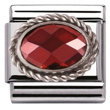 Image of Nomination Red Cubic Zirconia Charm