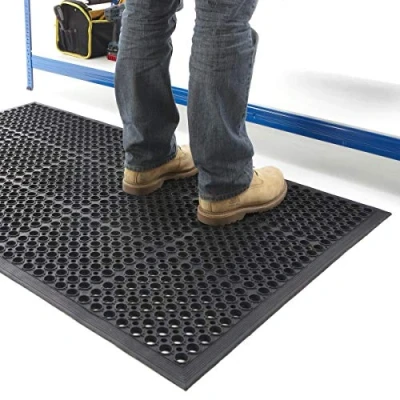 Image of BiGDUG New Non Slip Entrance Mat Indoor Anti fatigue Workshop Rubber Heavy Duty Mats 3 Sizes (Anti 800mm x 1200mm)