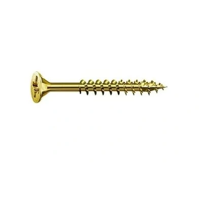 Image of Universal SPaX Screw Set with Countersunk Head and Phillips Z Cut 4, Multi / Partially Threaded A2L 5.0 x 60 MM Pack of 500, yellow galvanised Passivated 0291020500605
